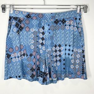 J. Jill Wearever Collection Pull On Stretchy Boho Print Flowy Shorts Large